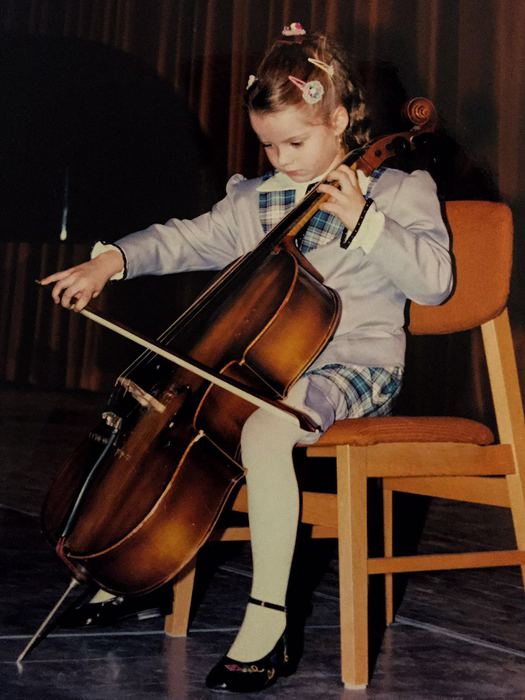 Angelika performing at the age of six
